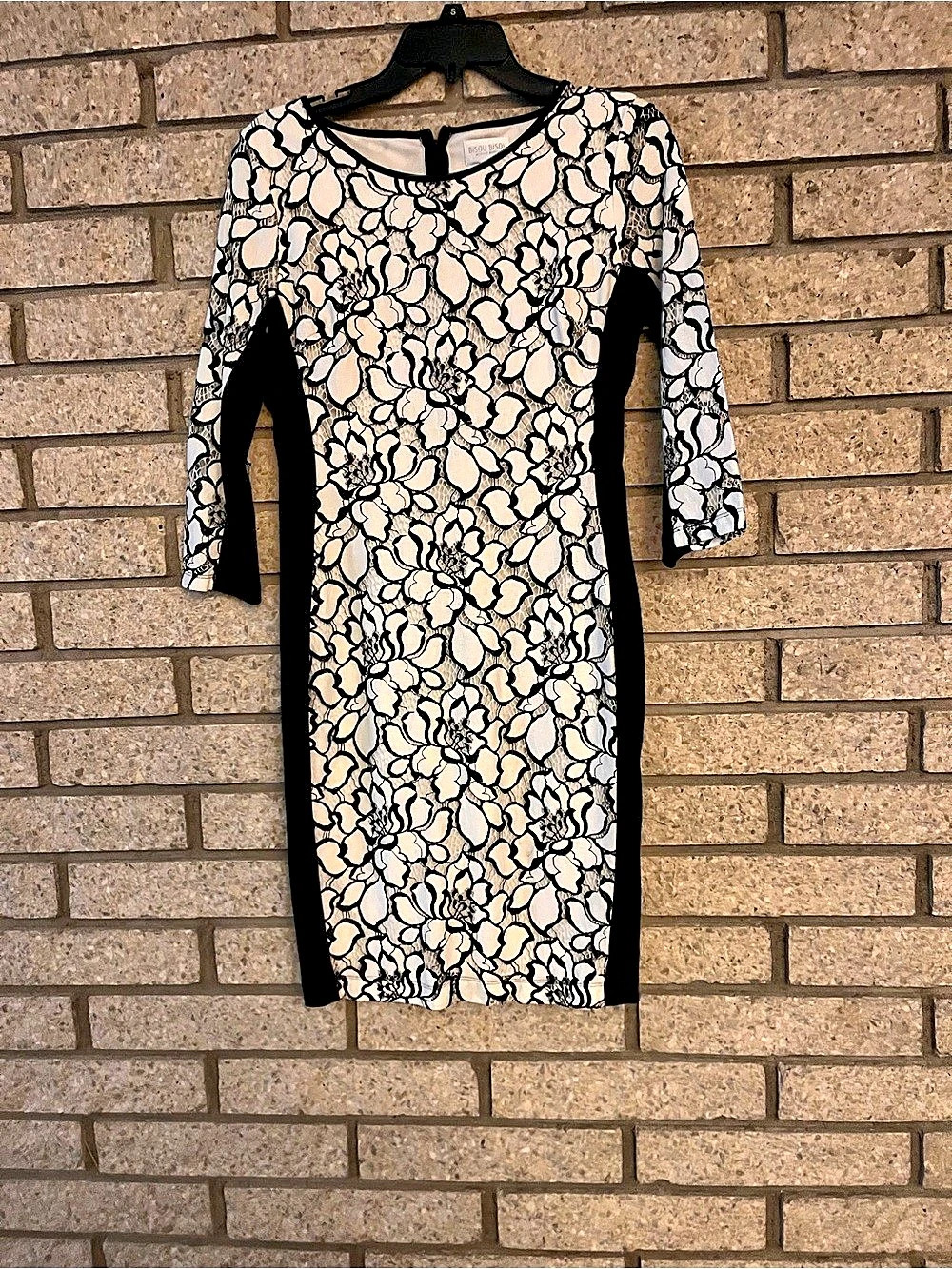 Bisou Floral Mini Dress in Pink & Black Size 8